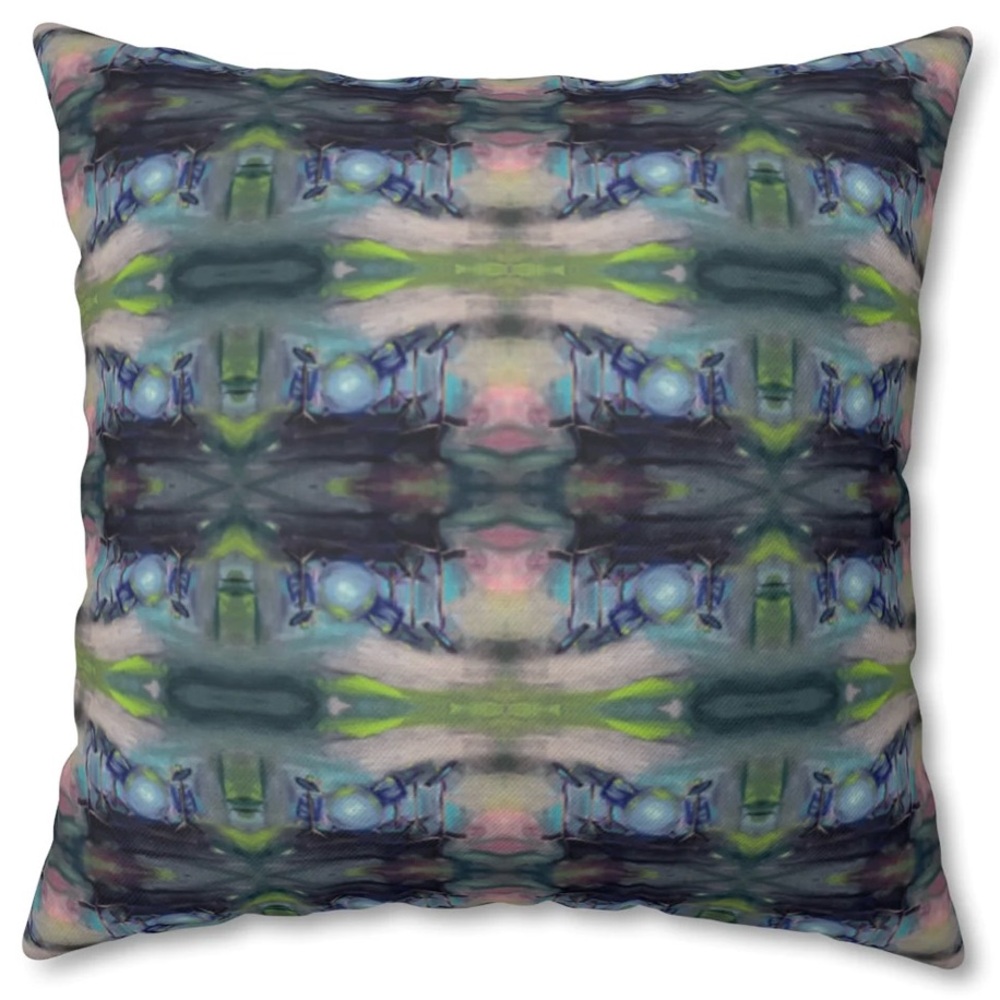NEW! DRUMS!  -  Throw Pillow cover - 17x17 concealed zipper.  music room decor